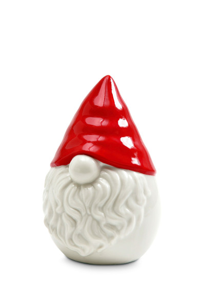 Weihnachtsmann in weiß/rot aus Porzellan
