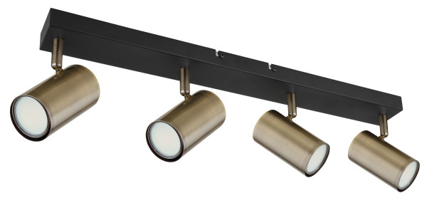 Wand-/Deckenspot ROBBY in schwarz aus Metall