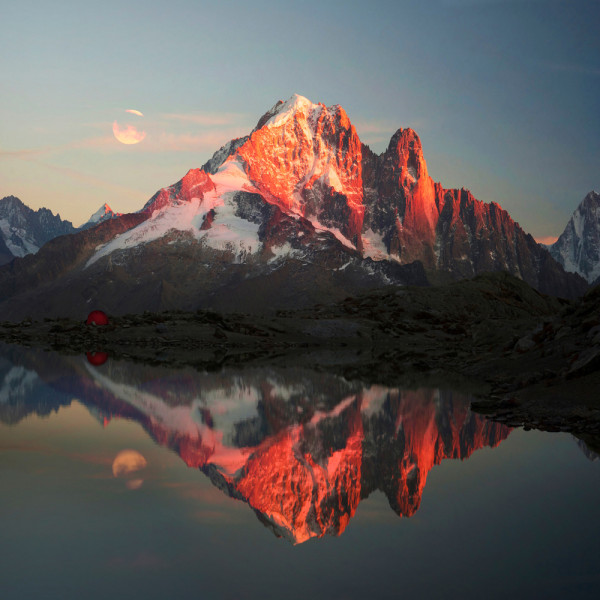 Akustikbild BERGPANORAMA aus Materialmix