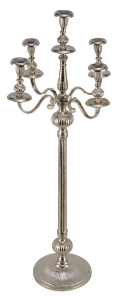 Kerzenhalter in silberfarben aus Aluminium