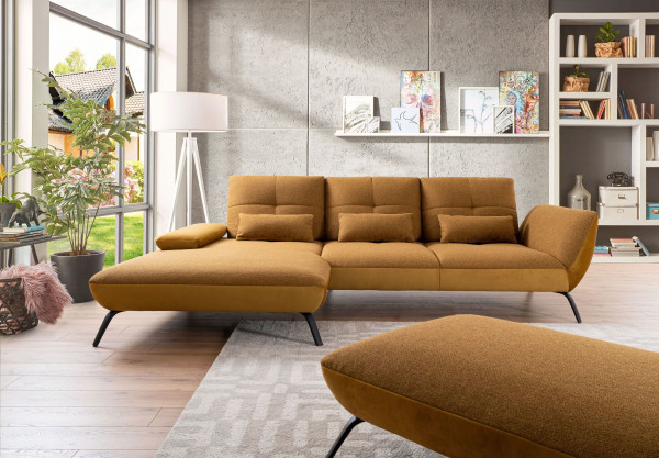 Polsterecke vito TICONA in Mustard aus Stoff