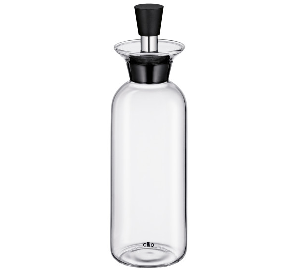 Ölflasche cilio LIGURIA in silberfarben aus Glas