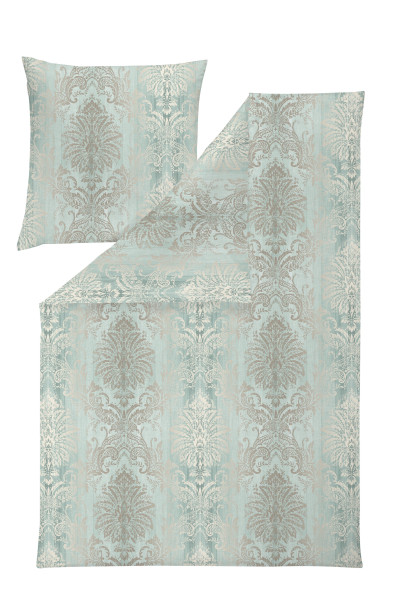 Bettwäsche RINALDO Jersey in blau aus Baumwolle