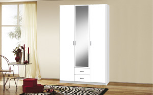 Vorschau: Kleiderschrank HARPER ROM in weiß aus Dekor Vorschau: Kleiderschrank HARPER ROM in weiß aus Dekor