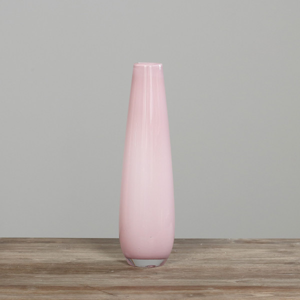 Vase in rosa aus Glas