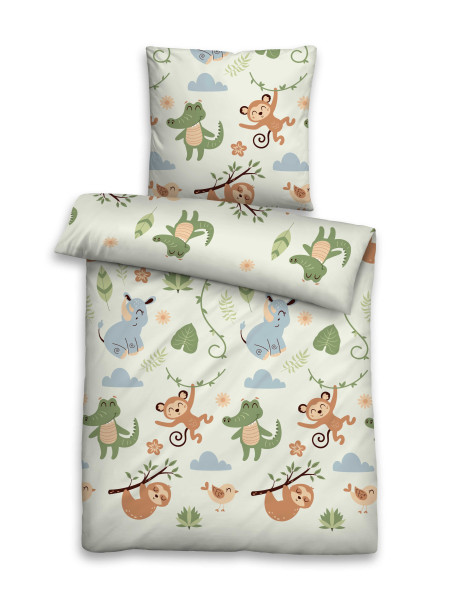 Bettwäsche Polar-Fleece in beige aus Polyester