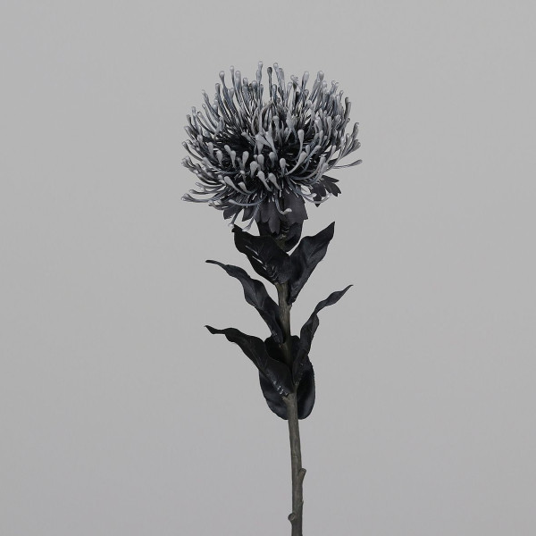 Kunstpflanze Protea in grau aus Kunststoff