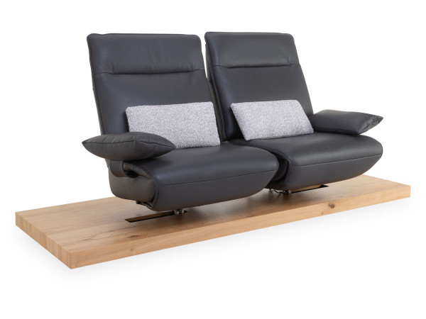 Sofa 2 Sitzer KOINOR EVINO in Metall aus Leder