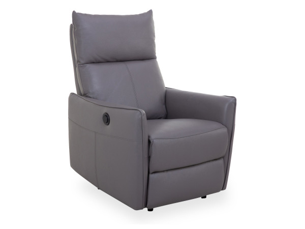 Sessel HARPER HEMMET in grau aus Leder/Stoff