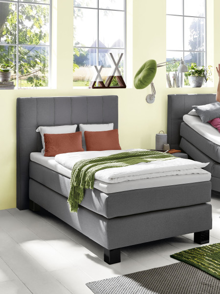 Boxspringbett Rolf Weber JENA in Granit aus Stoff