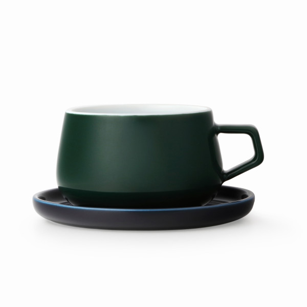 Teetasse VIVA ELLA in dunkelgrün aus Porzellan