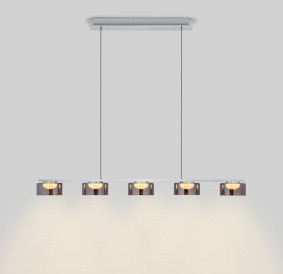 Pendelleuchte DUNE in silberfarben aus Metall