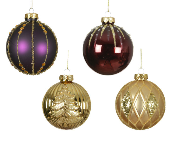 Weihnachtskugel in goldfarben aus Glas