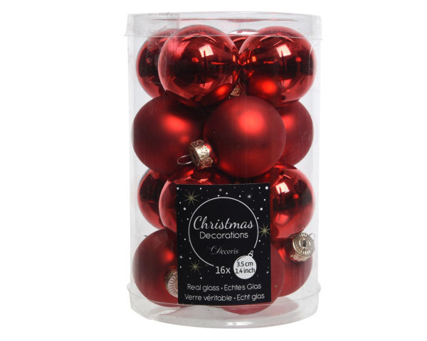 Weihnachtskugel-Box WEIHNACHTSROT in rot aus Glas