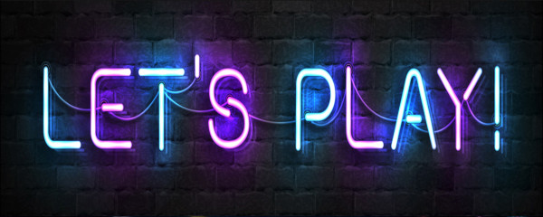 Glasbild NEON LETS PLAY