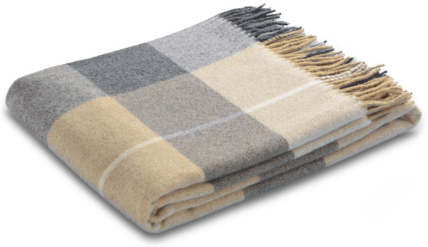 Plaid QUITO in braun aus Wolle