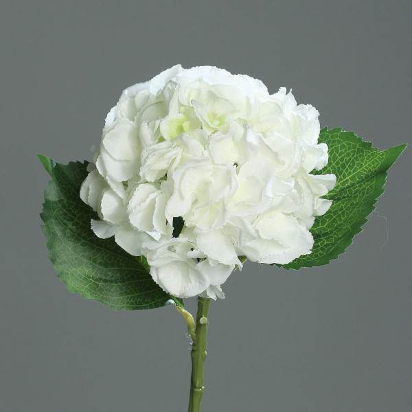 Kunstblume Hortensie in weiß aus Kunststoff