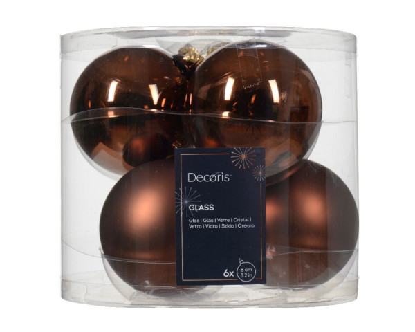 Weihnachtskugel-Box ESPRESSOBRAUN in braun aus Glas