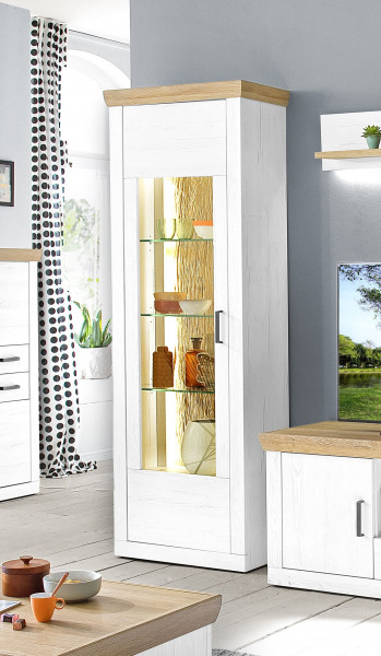 Vitrine vito CALVA in weiß aus Dekor