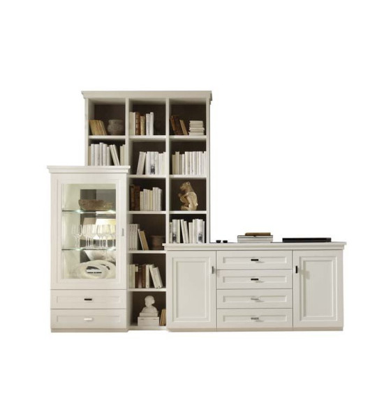 Wohnwand KENT in weiß aus Lack