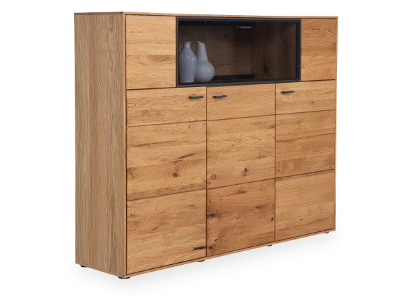 Highboard HARPER INIESTA in Asteiche aus Teilmassiv