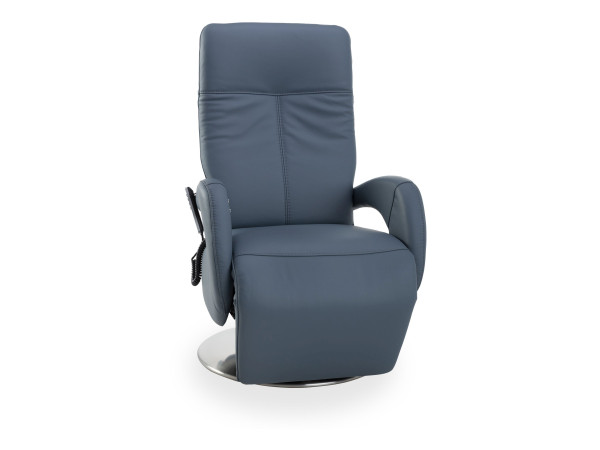 Relaxsessel VARIETY Style Plus in grau/blau aus Leder