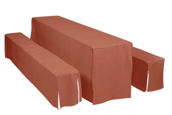 Hussenset doppler in  terracotta aus Stoff