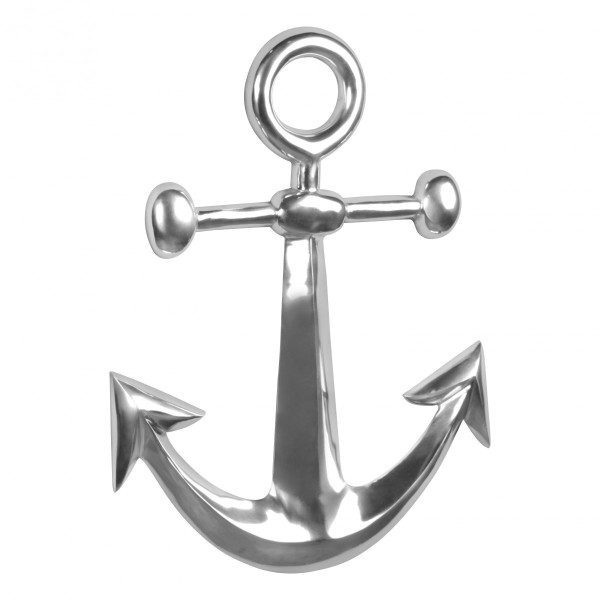 Wandobjekt ANKER in silberfarben aus Aluminium