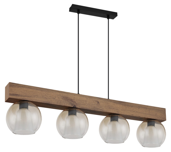 Hängeleuchte BARRY I in schwarz aus Metall