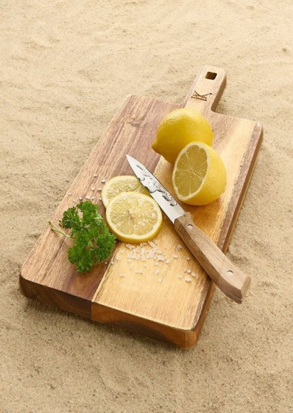 Schneide-/Servierbrett SANSIBAR FJORDEN in braun aus Akazie