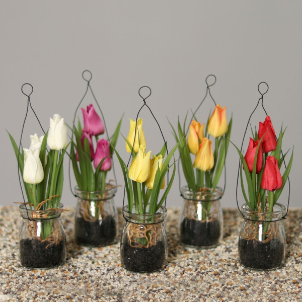 Kunstblume Tulpe im Glas