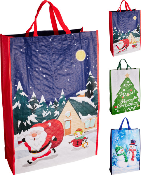 Geschenktasche MAXI XMAS in mehrfarbig aus Polypropylen