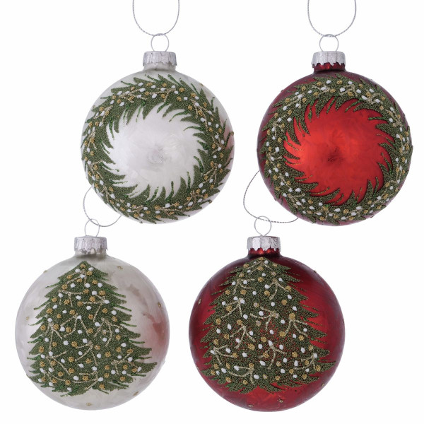 Weihnachtskugel CLASSICO in mehrfarbig aus Glas