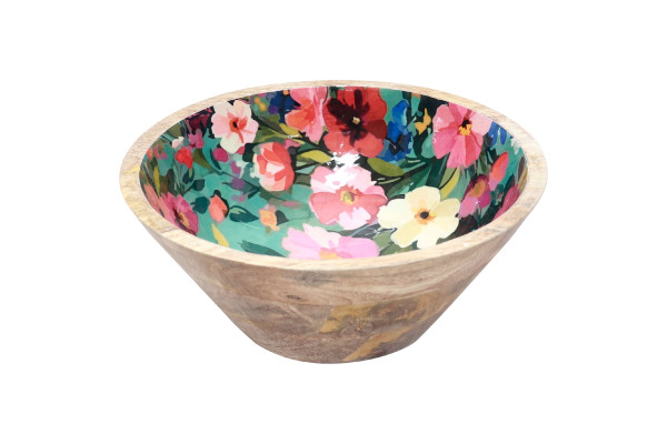 Schale FLOWER in bunt aus Mango