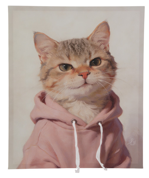 Keilrahmenbild KATZE in mehrfarbig aus Baumwolle