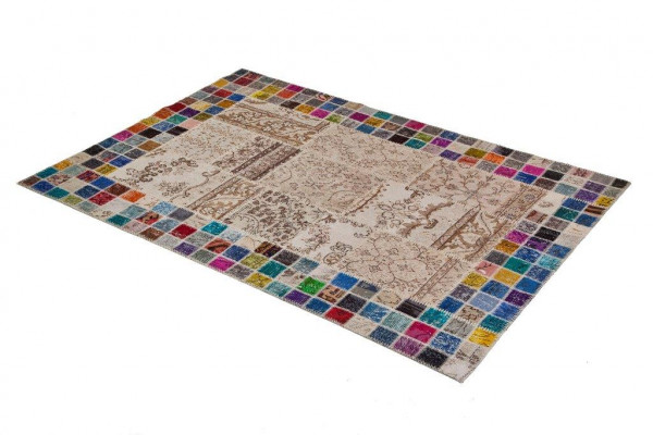 Teppich PATCHWORK in natur aus Wolle