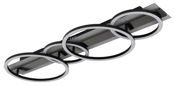 Deckenleuchte NORBERTO in schwarz aus Metall