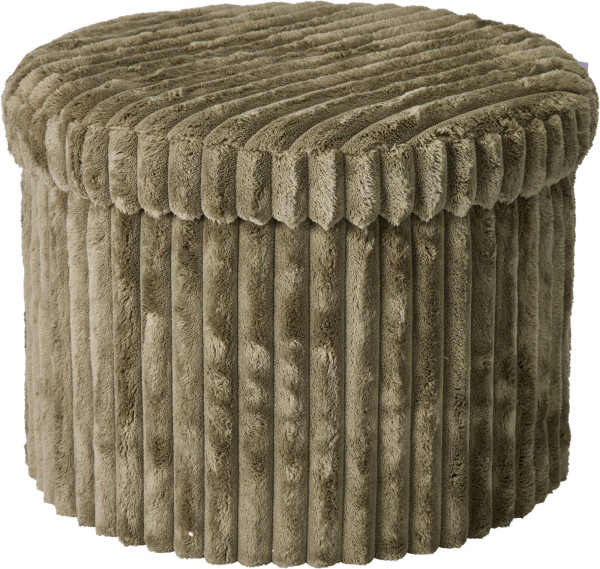 Hocker HAYDEE in grün aus Stoff