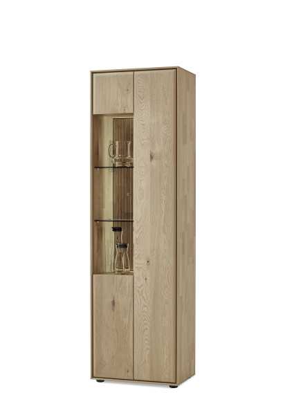 Vitrine hartmann VALA in Kerneiche aus Massivholz