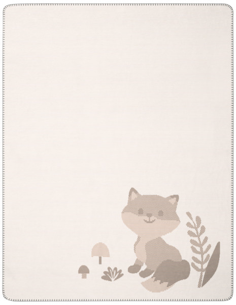 Kinderdecken FOXY in beige aus Mischgewebe
