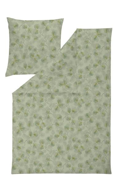 Bettwäsche REBECCA Jersey in lindgrün aus Baumwolle