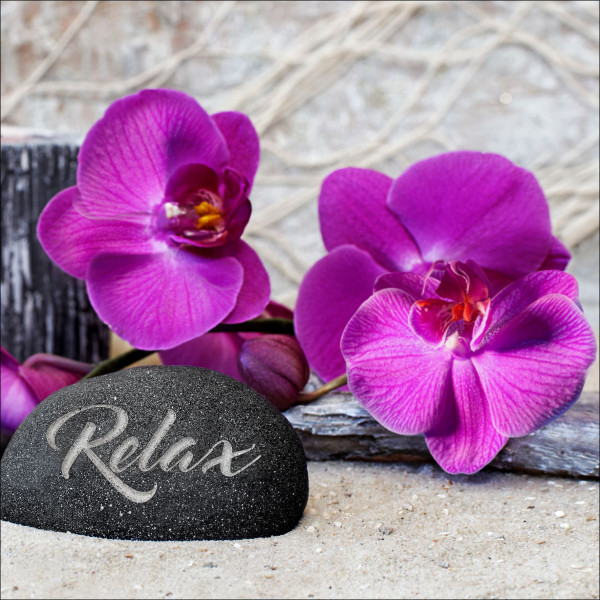 Glasbild PURPLE ORCHID I