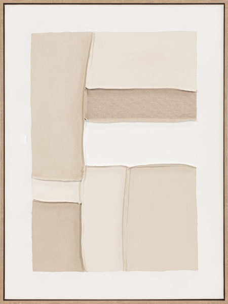 Gemälde SHADES OF SAND in beige aus Holz