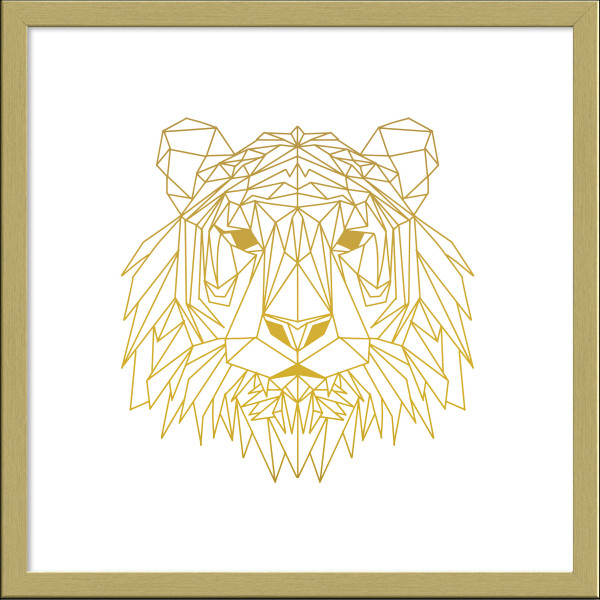 Gerahmtes Bild GEOMETRIC LION