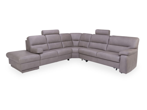 Polsterecke himolla 1112 in taupe aus Leder