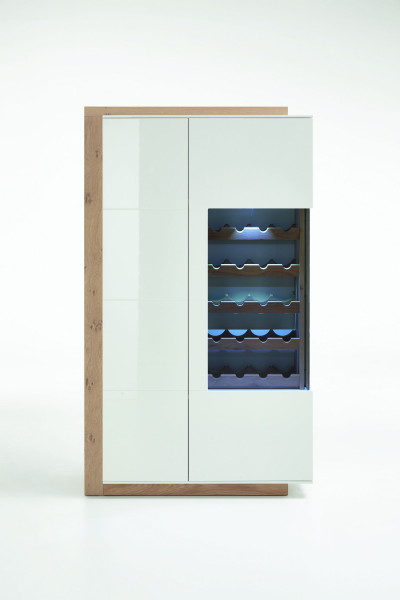 Vitrine MONDO ELEGANCE in weiß aus Lack