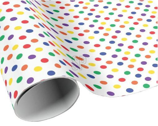 Geschenkpapier Rolle POINTS in bunt aus Papier