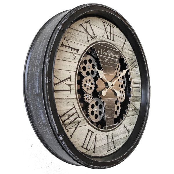 Wanduhr in schwarz aus Kunststoff
