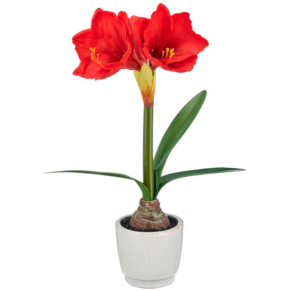 Kunstblume Amaryllis in rot aus Kunststoff