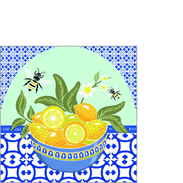 Servietten MALAGA in bunt aus Papier